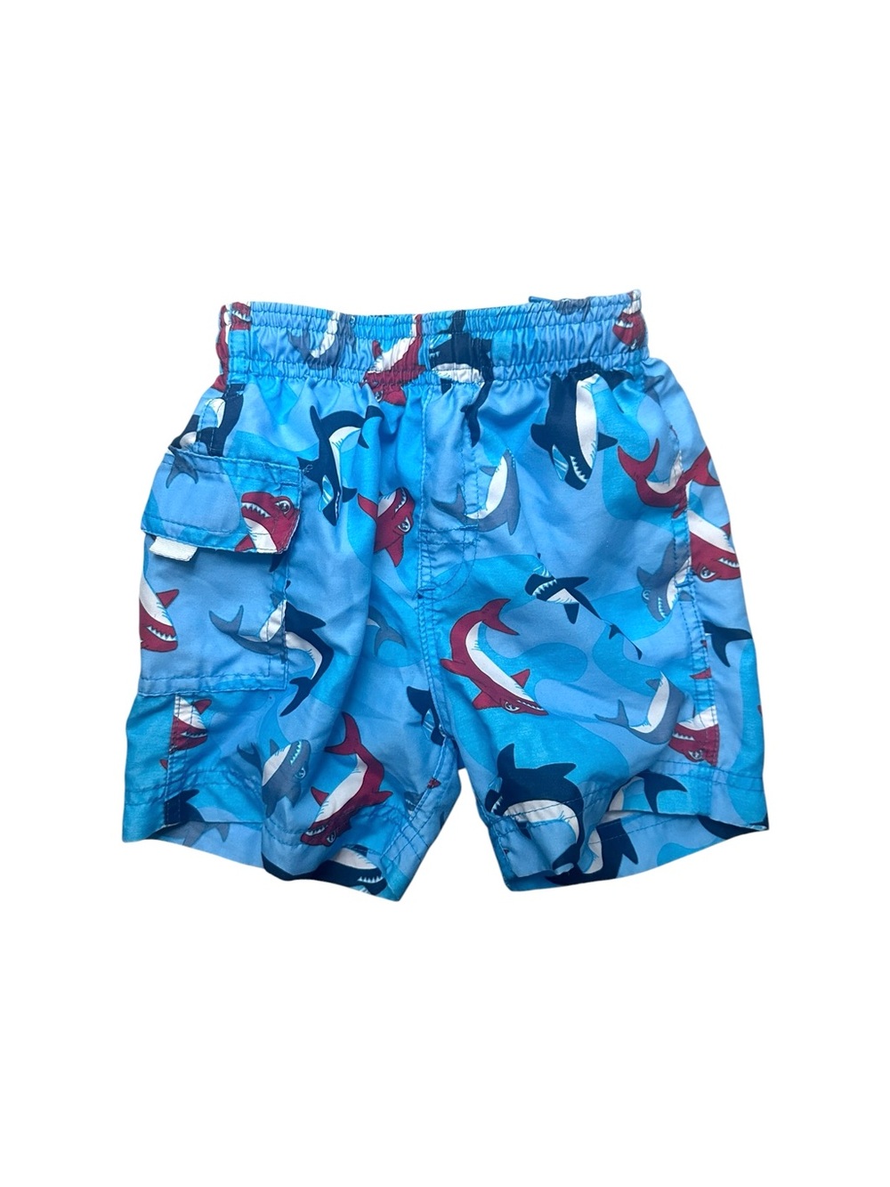 Kavu Swim Board Shorts Blue Sharks Size 2T